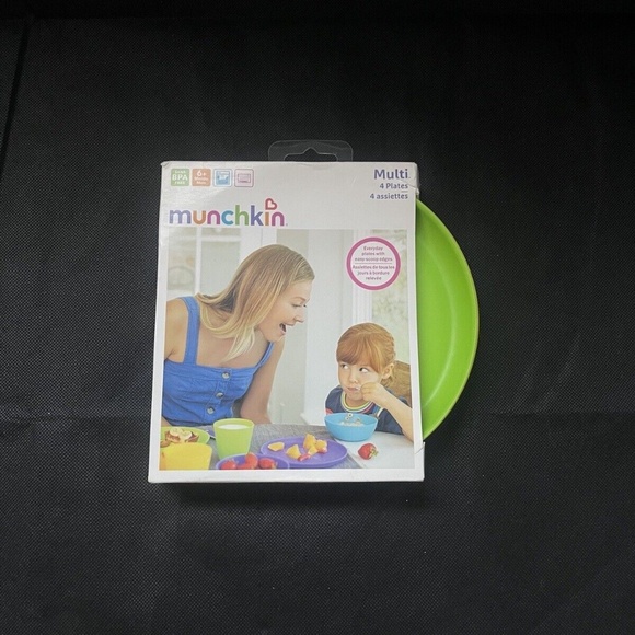 Munchkin Child Multi Color Plates 4-Count 6m+ BPA Free Kids Toddler - Picture 3 of 3